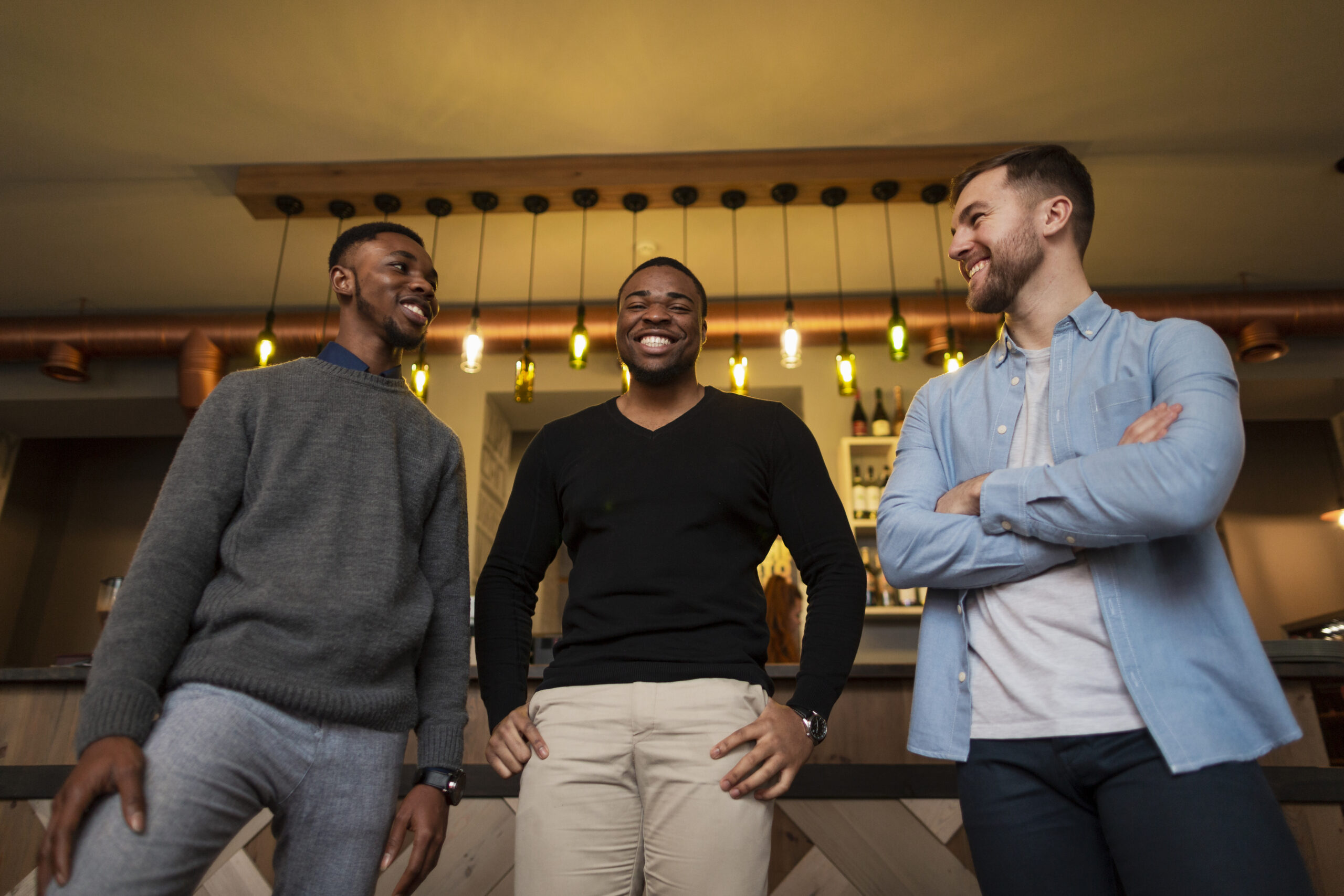 low-angle-smiley-men-talking